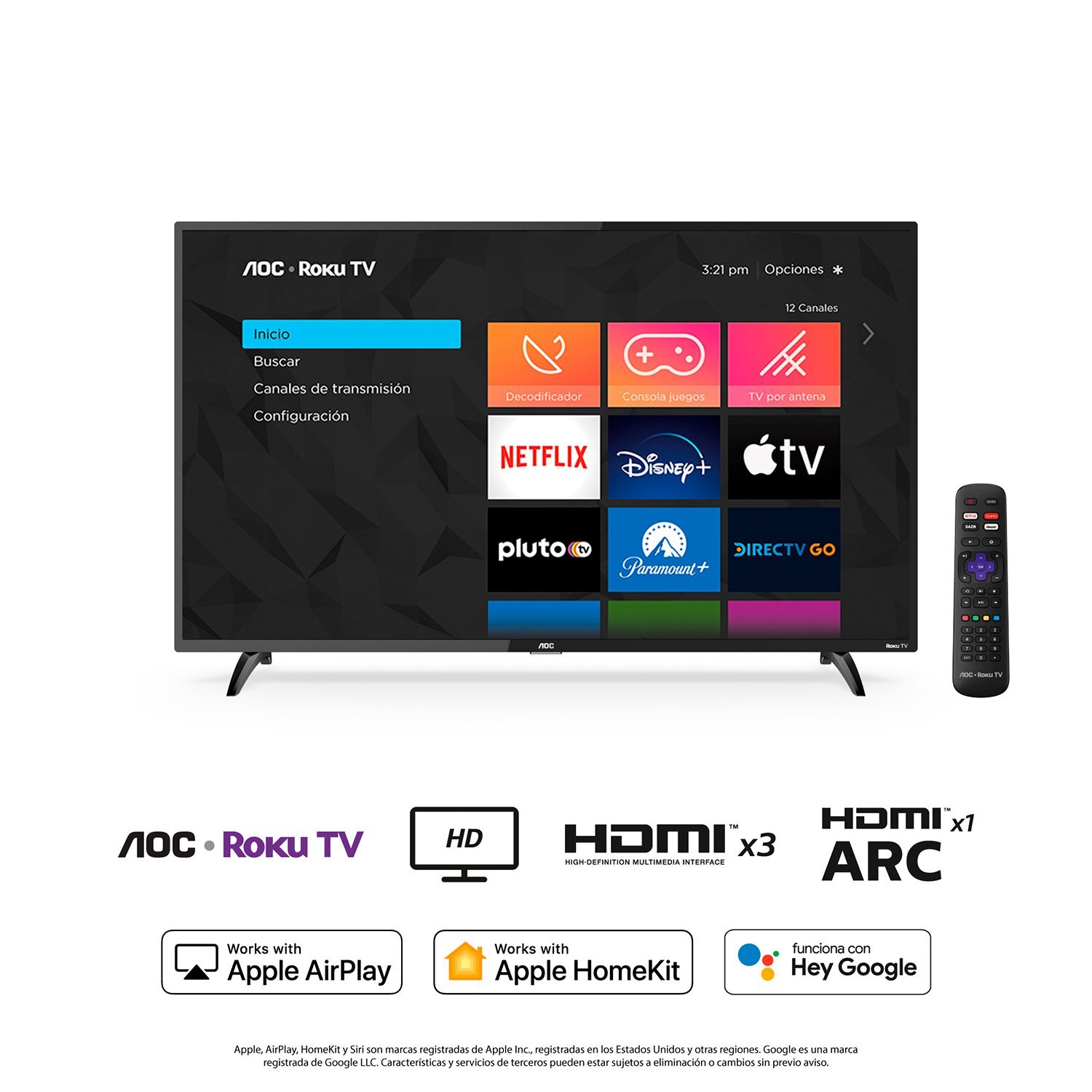 Televisor HD Smart Roku TV 39" 39S5195